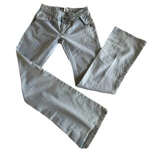 Mercy Jeans Jeans Juniors 5/6 Light Wash Low Rise Bootcut Embroidered Blue Denim